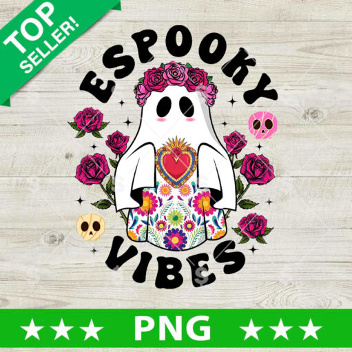 Espooky Vibes Mexican Boo Png