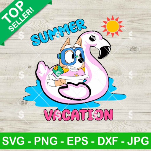 Summer Vacation Bluey Svg