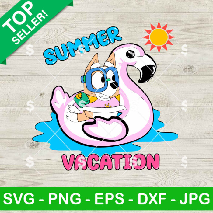 Summer Vacation Bluey SVG, Bluey Summer SVG, Bluey SVG