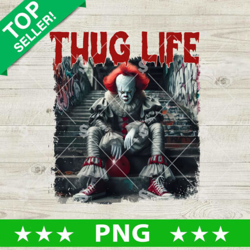 Thug Life Pennywise Horror Movie PNG