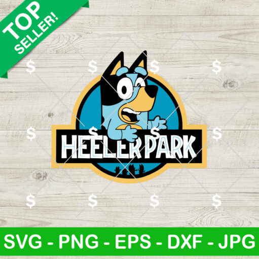 Bluey Heeler Park Svg