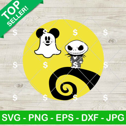 Baby Jack Skellington And Mickey Ghost SVG