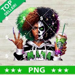 Beetlejuice Black Mama PNG, Horror Afro Mama PNG, Beetlejuice Horror Mama Halloween PNG