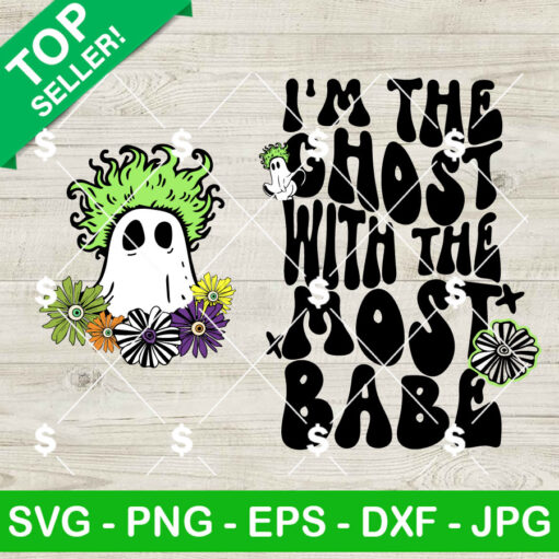 Beetlejuice Floral Ghost SVG