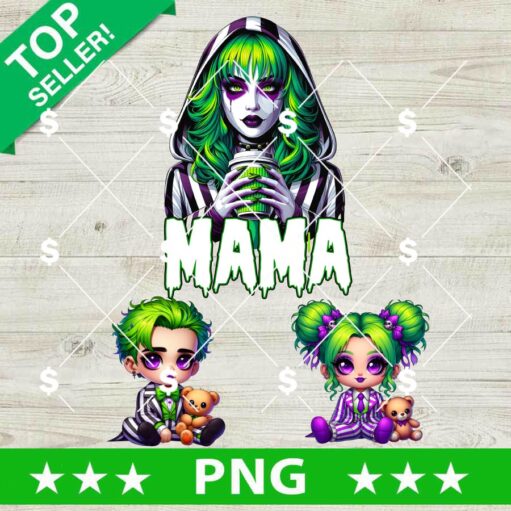 Beetlejuice Mama Boy And Girl PNG