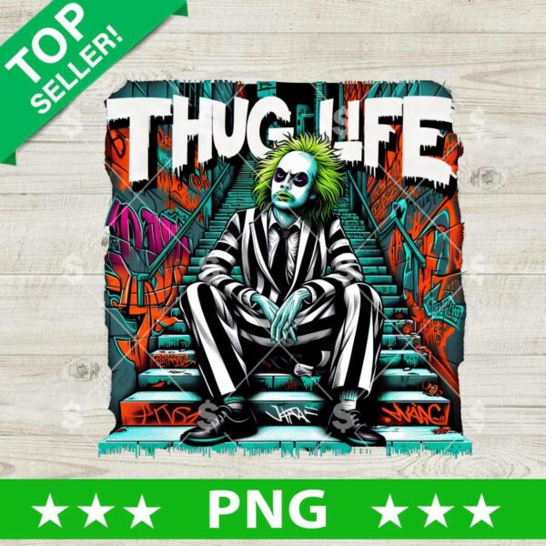 Beetlejuice Thug Life PNG, Beetlejuice Beetlejuice PNG, Horror Thug Life Meme Halloween PNG
