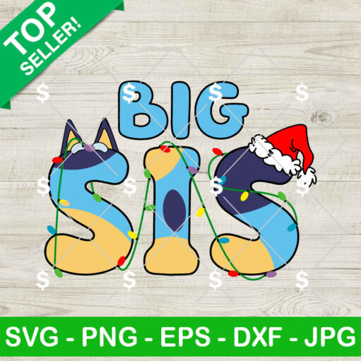 Big Sister Bluey Christmas Svg