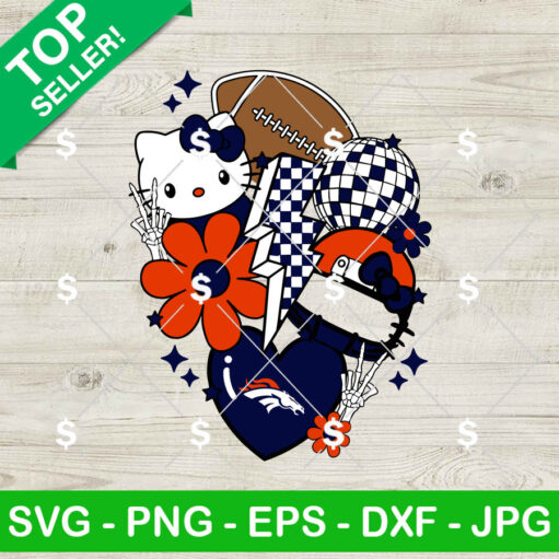 Denver Broncos Hello Kitty NFL SVG