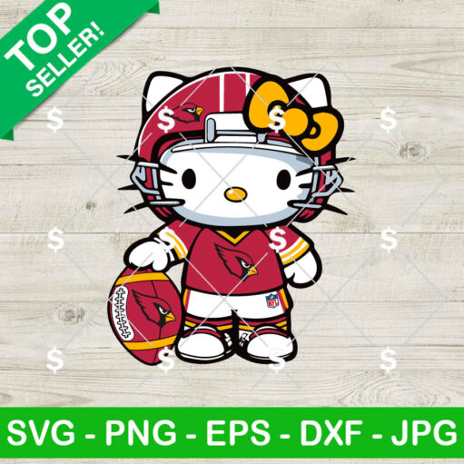 Arizona Cardinals Hello Kitty Football Player SVG