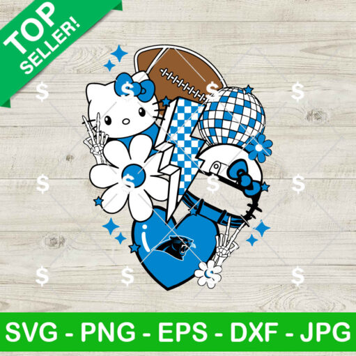 Carolina Panthers Hello Kitty SVG