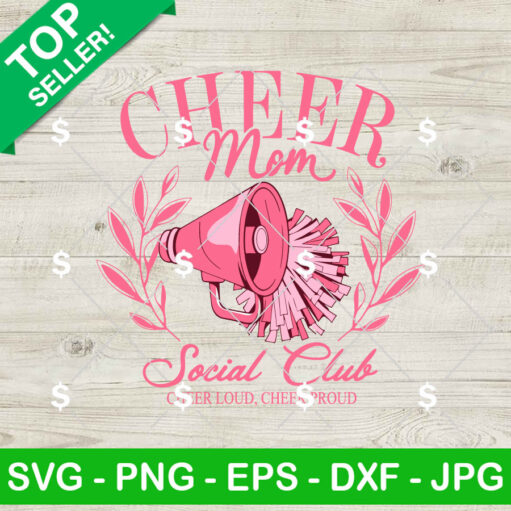 Cheer Mom Social Club Cheerleader SVG