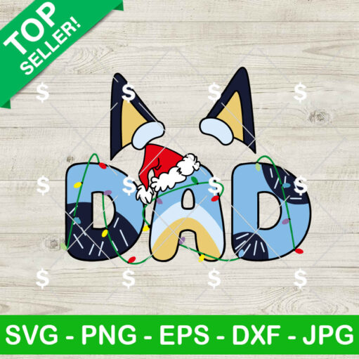 Christmas Bluey Dad SVG