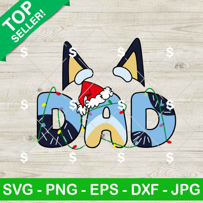Christmas Bluey Dad SVG