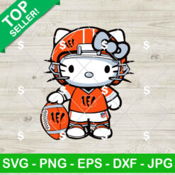 Cincinnati Bengals Kitty Football SVG
