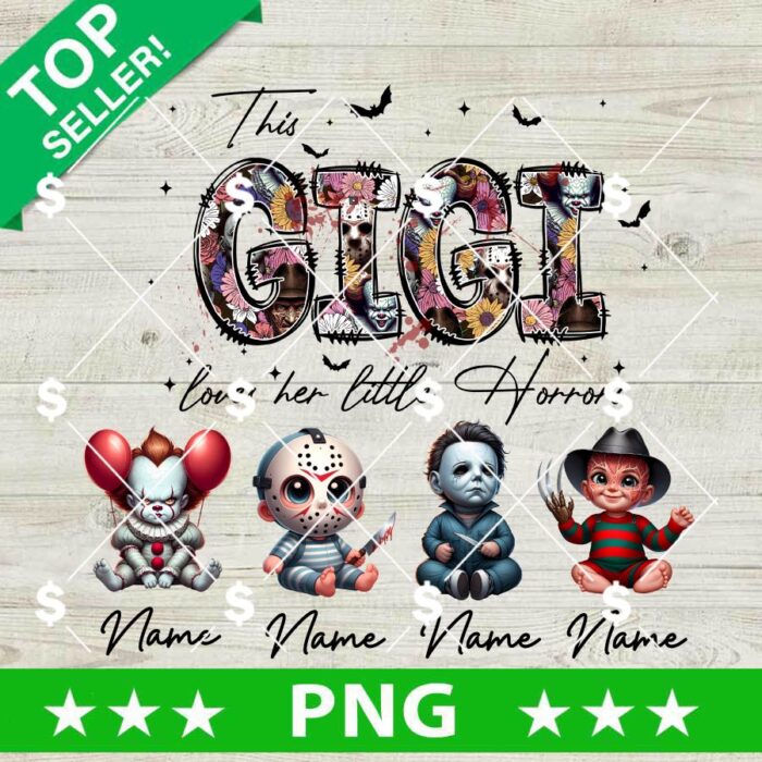 Custom This Gigi Loves Her Little Horrors PNG