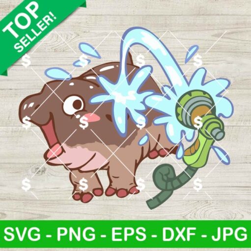 Cute Moo Deng Hippo SVG