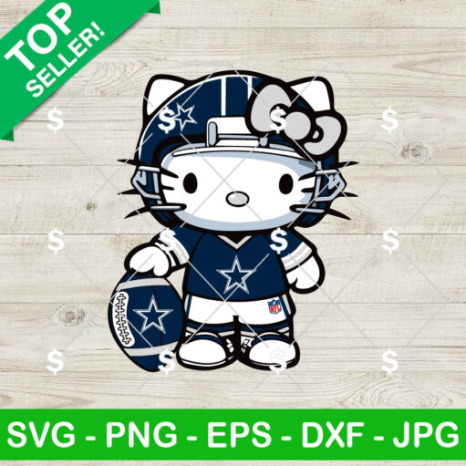 Dallas Cowboys Kitty Football Player SVG