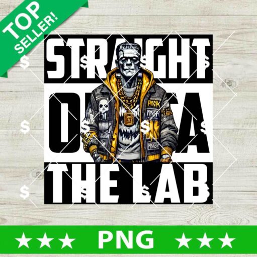 Straight Outta The Lab Frankenstein PNG