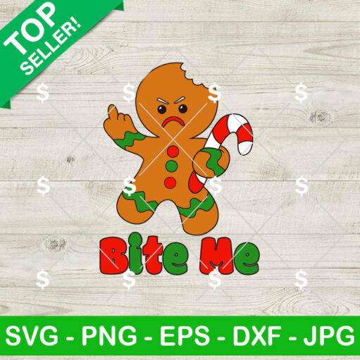 Gingerbread Man Bite Me SVG