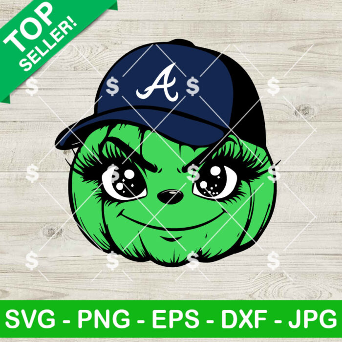 Grinch Atlanta Braves MLB Baseball SVG
