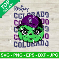 Grinch Face Colorado Rockies Baseball SVG