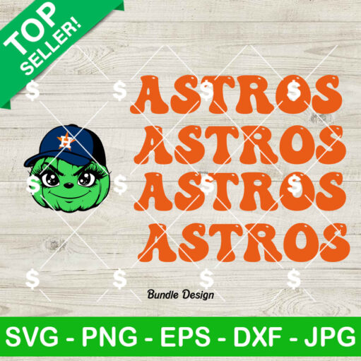 Grinch Face Houston Astros Baseball SVG