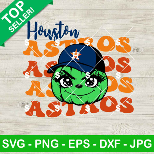 Grinch Pumpkin Houston Astros Mlb Svg