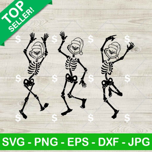 Grinch Skeleton Dancing SVG