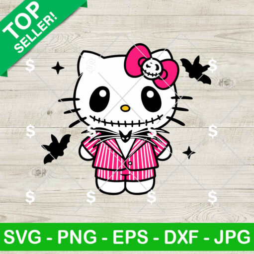 Hello Kitty Jack Skellington SVG