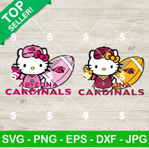 Hello Kitty Pink Arizona Cardinals Svg