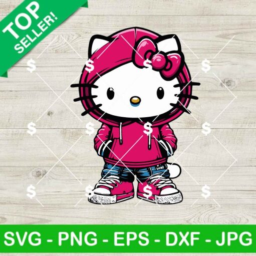 Hello Kitty Pink Hoodie SVG