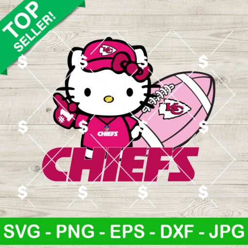 Hello Kitty Pink Kansas City Chiefs SVG