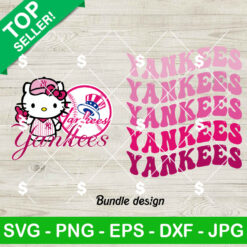 Hello Kitty Pink NY Yankees MLB Bundle SVG