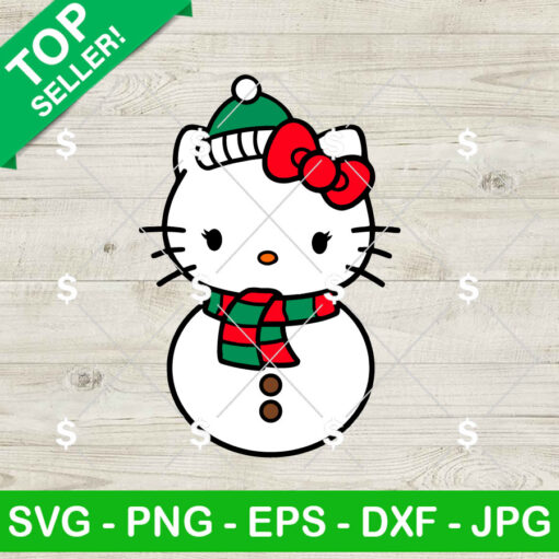 Hello Kitty Snowman SVG