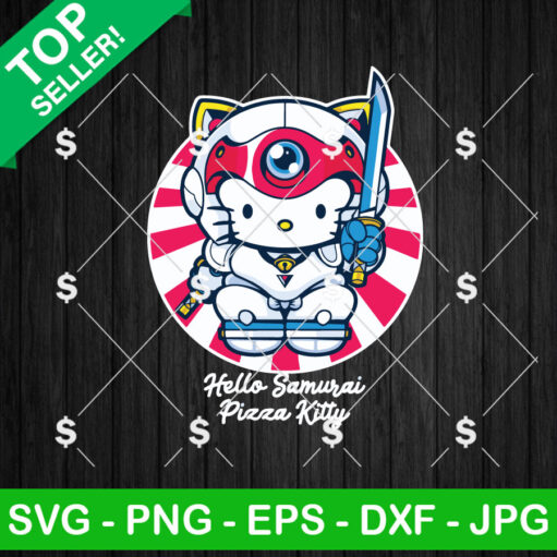 Hello Samurai Pizza Kitty Svg