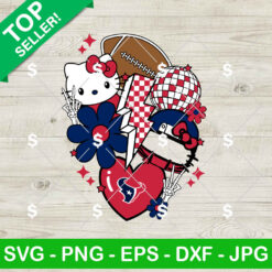 Houston Texans Kitty NFL SVG, Hello Kitty NFL SVG, Kitty Football Lightning Bolt SVG