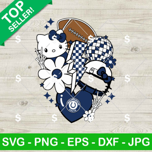 Indianapolis Colts Hello Kitty Football Team SVG