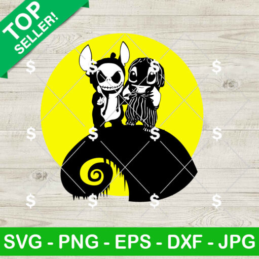 Jack Skellington And Stitch Nightmare Svg