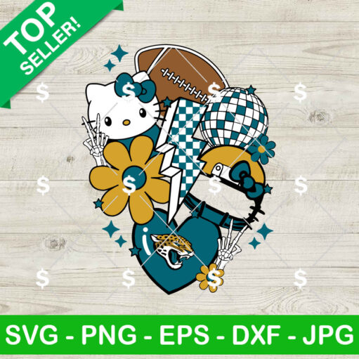 Jacksonville Jaguars Hello Kitty Football Team SVG