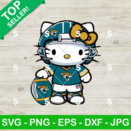 Jacksonville Jaguars Hello Kitty Football Player SVG