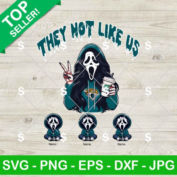 Jacksonville Jaguars Football Ghostface Mama SVG, They Not Like Us Jacksonville Jaguars NFL SVG