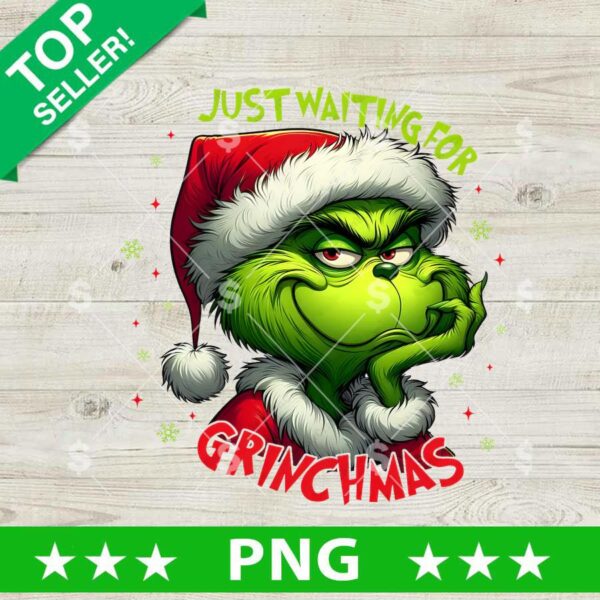Just Waiting For Grinchmas Baby Grinch PNG