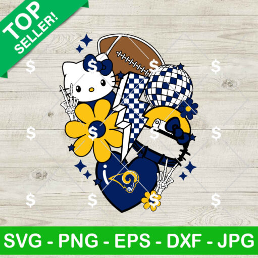 Los Angeles Rams Hello Kitty Football SVG