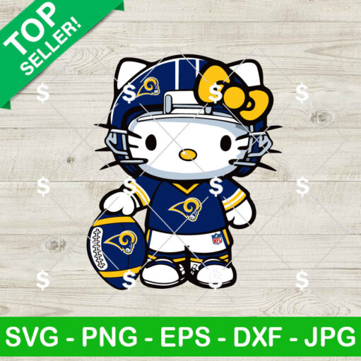 Los Angeles Rams Kitty Football Player SVG