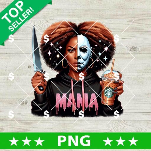 Michael Myers Black Horror Mama Starbucks Coffee Png