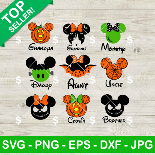 Mickey Family Halloween SVG Bundle