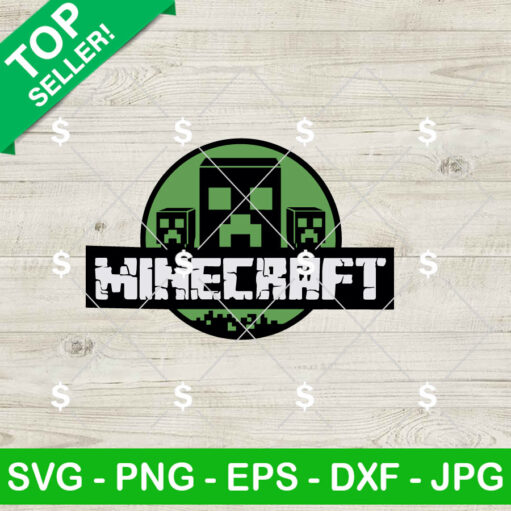 Minecraft Creeper Park Logo SVG