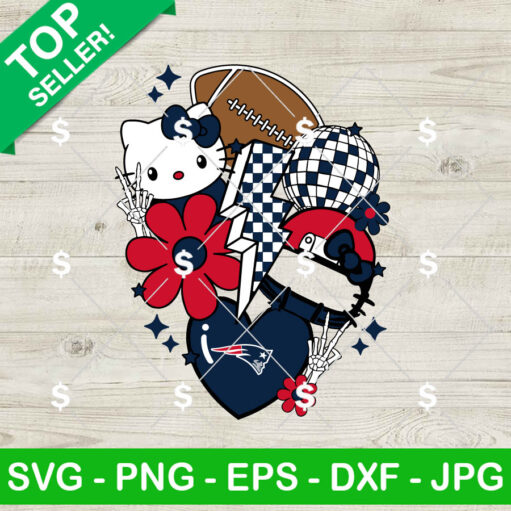 New England Patriots Hello Kitty NFL SVG