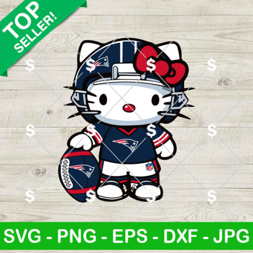 New England Patriots Hello Kitty Football SVG