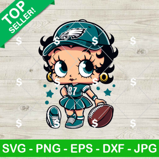 Philadelphia Eagles Betty Boop SVG